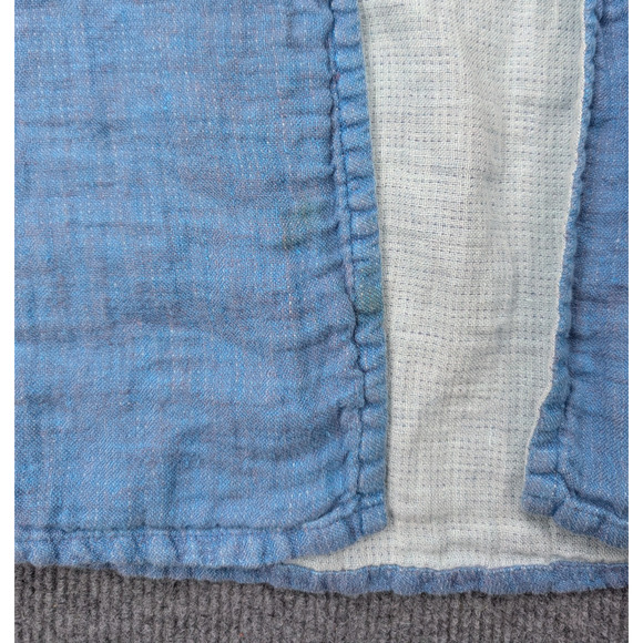 Eileen Fisher Cardigan Womens Medium Blue Irish Linen Open Front Lightweight - Picture 3 of 8